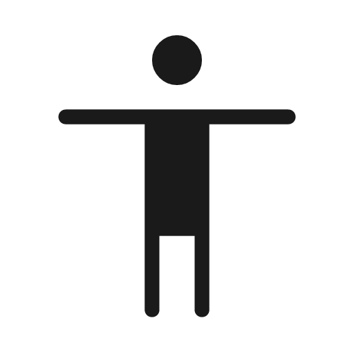 Accessibility rounded icon, rounded style, from Material Symbols Light