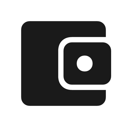 Account balance wallet icon, solid style, from Material Symbols Light
