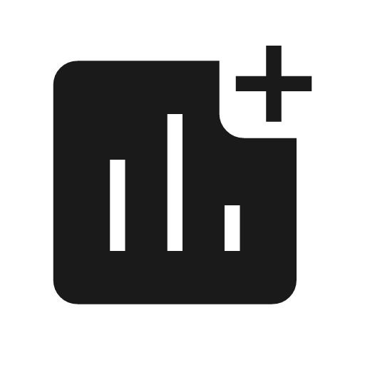 Add chart icon, solid style, from Material Symbols Light