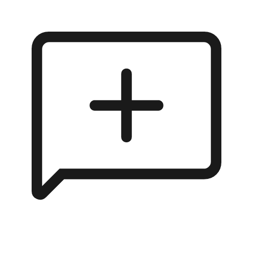 Add comment outline rounded icon, rounded style, from Material Symbols Light