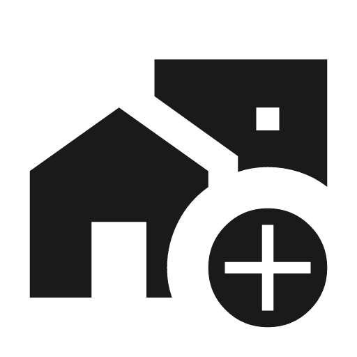Add home work icon, solid style, from Material Symbols Light