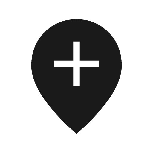 Add location icon, solid style, from Material Symbols Light
