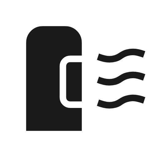 Air purifier gen icon, solid style, from Material Symbols Light