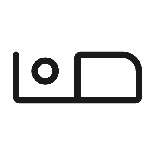 Airline seat individual suite outline rounded icon, rounded style, from Material Symbols Light