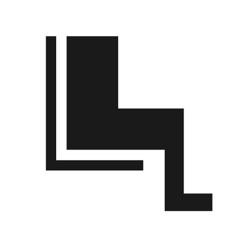Airline seat legroom normal sharp icon, sharp-cornered style, from Material Symbols Light