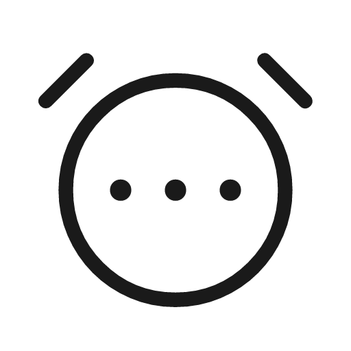 Alarm smart wake outline rounded icon, rounded style, from Material Symbols Light