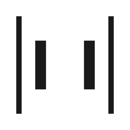 Align justify space around icon, solid style, from Material Symbols Light