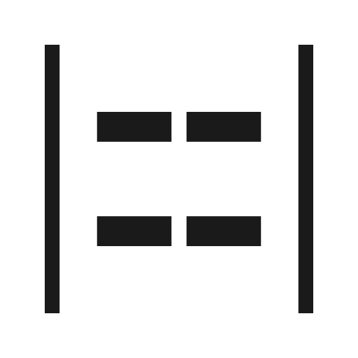 Align justify stretch icon, solid style, from Material Symbols Light