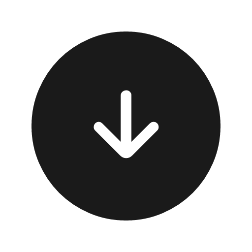 Arrow circle down rounded icon, rounded style, from Material Symbols Light