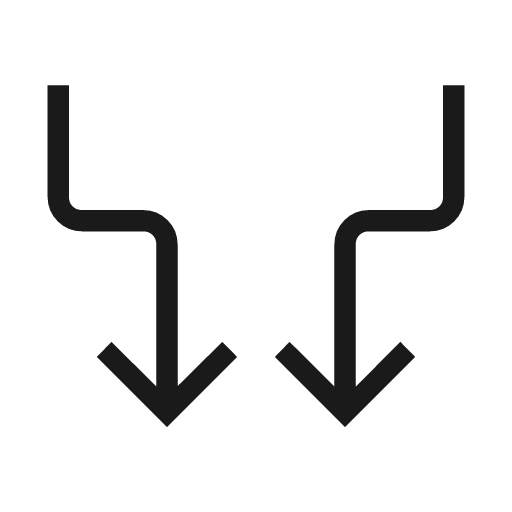 Arrow or edge icon, solid style, from Material Symbols Light