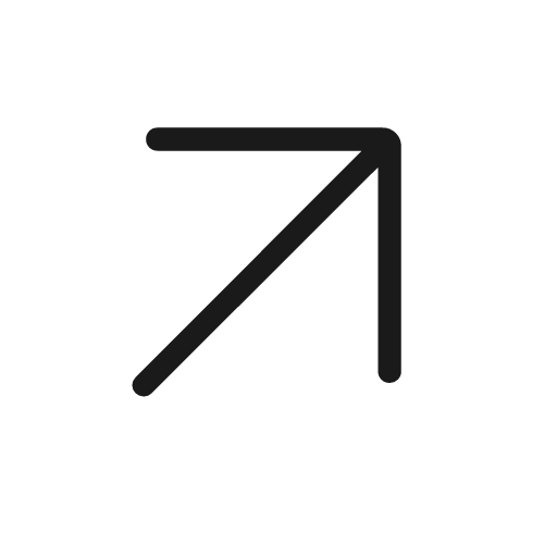 Arrow outward rounded icon, rounded style, from Material Symbols Light