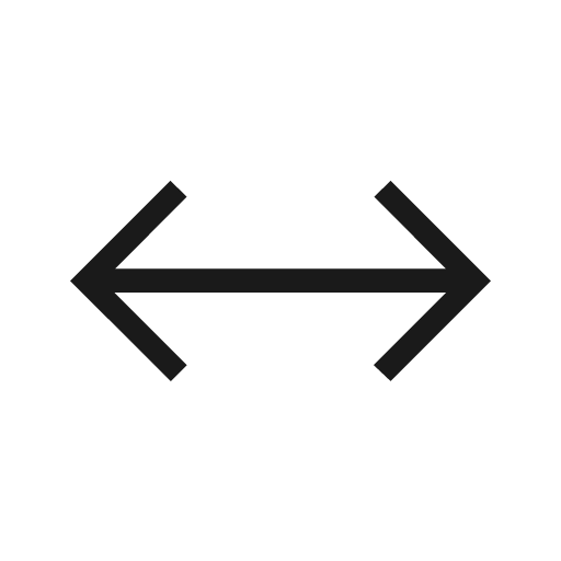 Arrow range icon, solid style, from Material Symbols Light