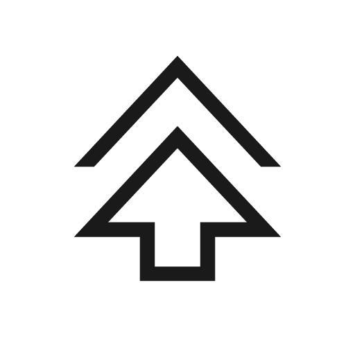 Arrow shape up stack outline icon, outline style, from Material Symbols Light