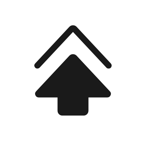 Arrow shape up stack rounded icon, rounded style, from Material Symbols Light