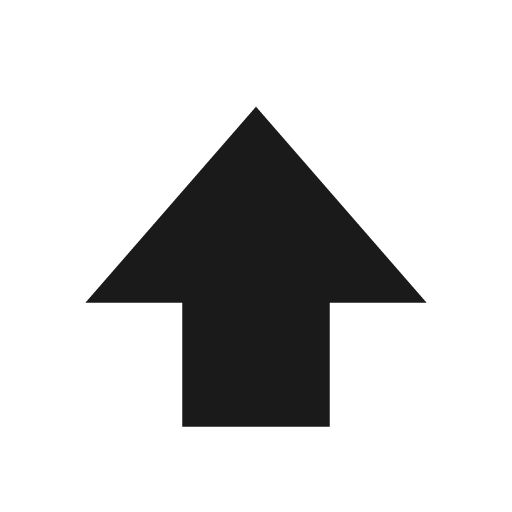 Arrow shape up icon, solid style, from Material Symbols Light