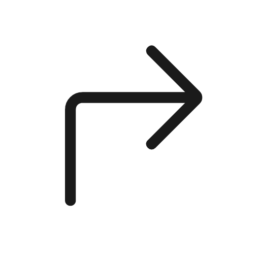 Arrow top right rounded icon, rounded style, from Material Symbols Light