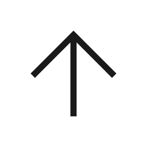 Arrow upward icon, solid style, from Material Symbols Light
