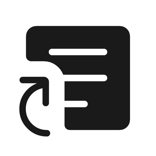 Article shortcut rounded icon, rounded style, from Material Symbols Light