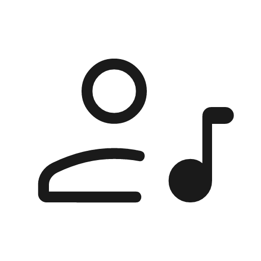 Artist outline rounded icon, rounded style, from Material Symbols Light