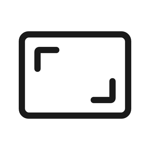 Aspect ratio outline rounded icon, rounded style, from Material Symbols Light