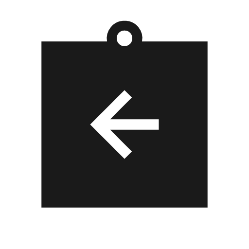 Assignment return sharp icon, sharp-cornered style, from Material Symbols Light