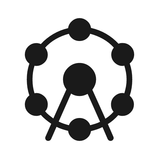 Attractions rounded icon, rounded style, from Material Symbols Light