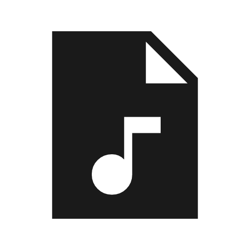 Audio file sharp icon, sharp-cornered style, from Material Symbols Light