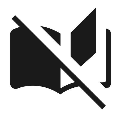 Auto stories off icon, solid style, from Material Symbols Light