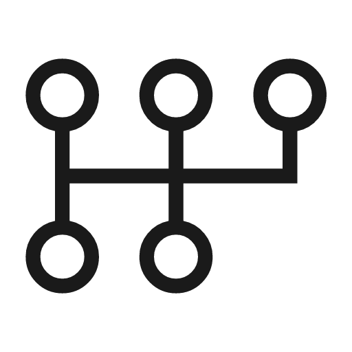 Auto transmission outline sharp icon, sharp-cornered style, from Material Symbols Light