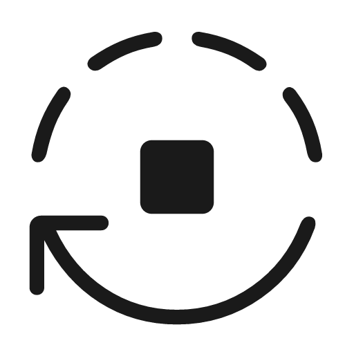 Autostop rounded icon, rounded style, from Material Symbols Light