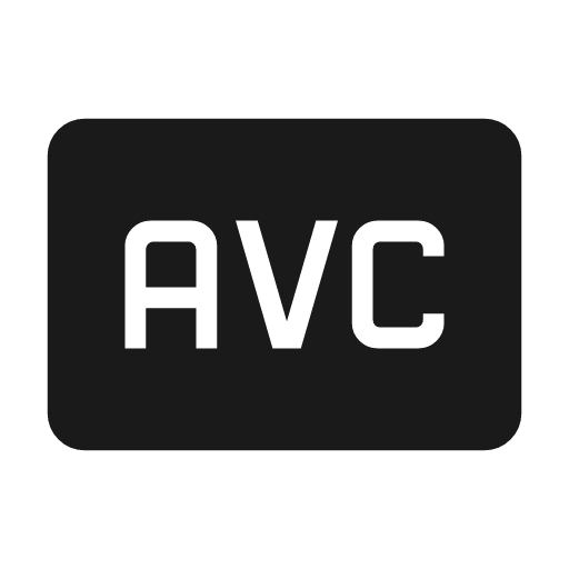 Avc icon, solid style, from Material Symbols Light
