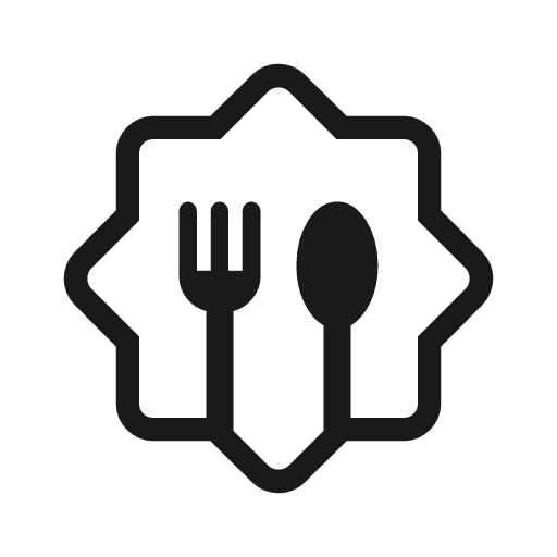 Award meal outline rounded icon, rounded style, from Material Symbols Light