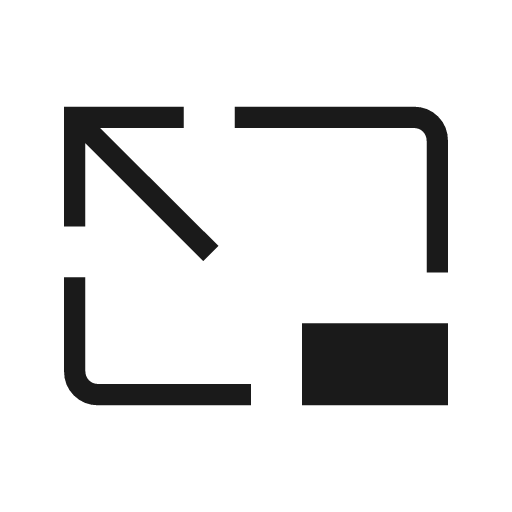Back to tab icon, solid style, from Material Symbols Light