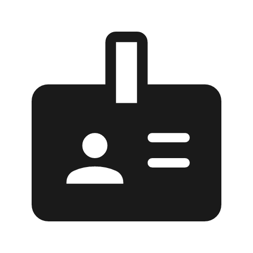 Badge rounded icon, rounded style, from Material Symbols Light