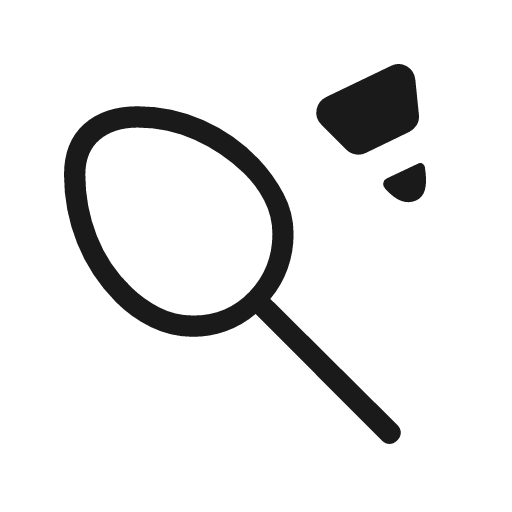 Badminton outline rounded icon, rounded style, from Material Symbols Light