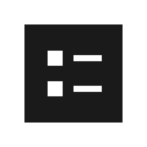 Ballot sharp icon, sharp-cornered style, from Material Symbols Light