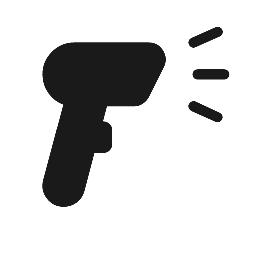 Barcode reader rounded icon, rounded style, from Material Symbols Light