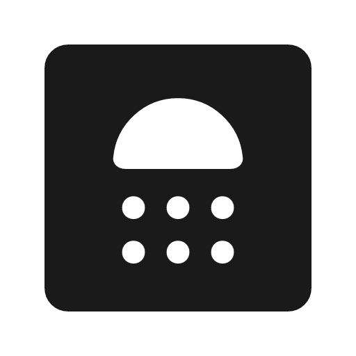 Bathroom rounded icon, rounded style, from Material Symbols Light
