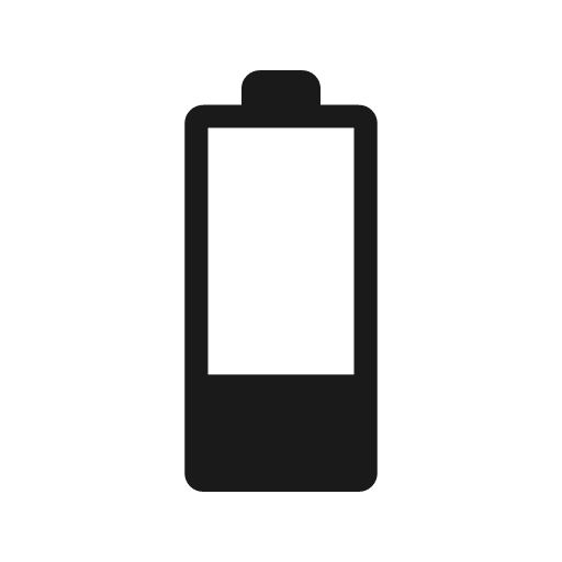 Battery 2 bar rounded icon, rounded style, from Material Symbols Light