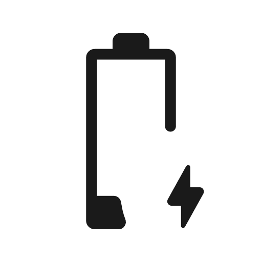 Battery charging 20 rounded icon, rounded style, from Material Symbols Light
