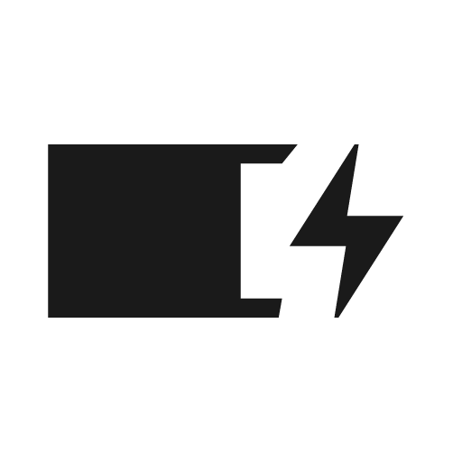 Battery charging 80 2 sharp icon, sharp-cornered style, from Material Symbols Light