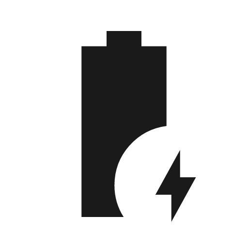Battery charging full sharp icon, sharp-cornered style, from Material Symbols Light