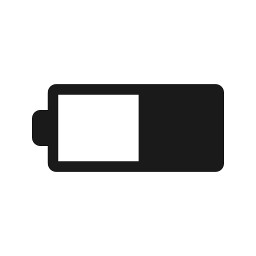 Battery horiz 050 rounded icon, rounded style, from Material Symbols Light