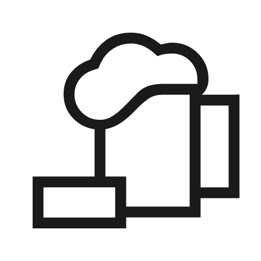 Beer meal outline sharp icon, sharp-cornered style, from Material Symbols Light