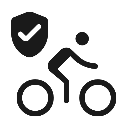 Bike lane rounded icon, rounded style, from Material Symbols Light