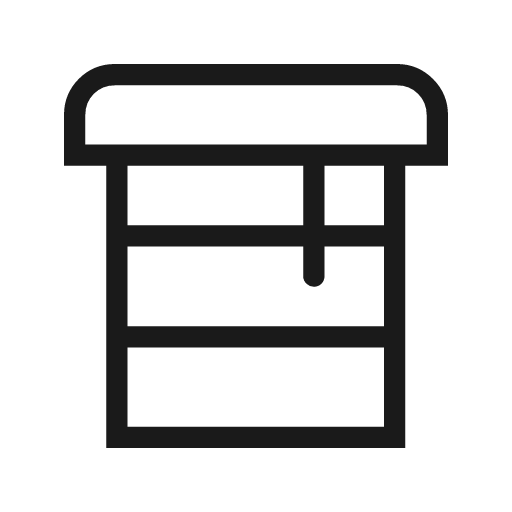 Blinds 2 outline icon, outline style, from Material Symbols Light