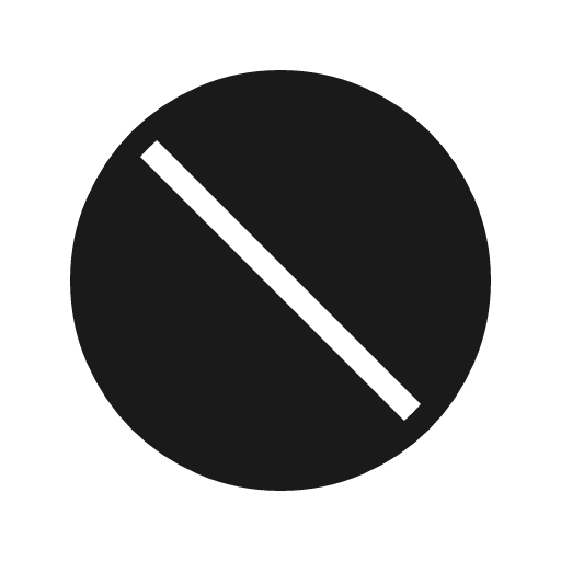 Block icon, solid style, from Material Symbols Light