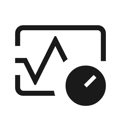 Blood pressure outline sharp icon, sharp-cornered style, from Material Symbols Light