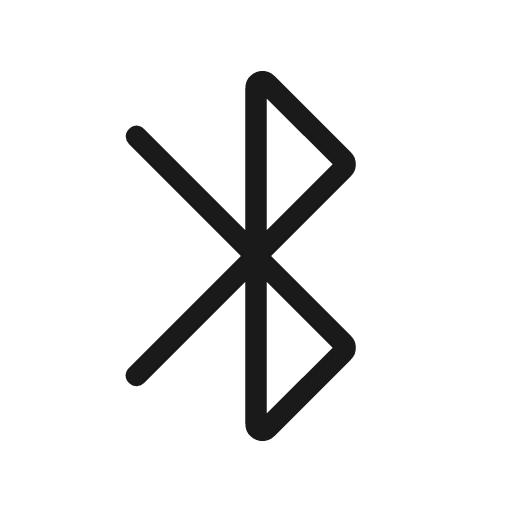 Bluetooth rounded icon, rounded style, from Material Symbols Light