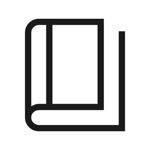 Book 4 outline icon, outline style, from Material Symbols Light